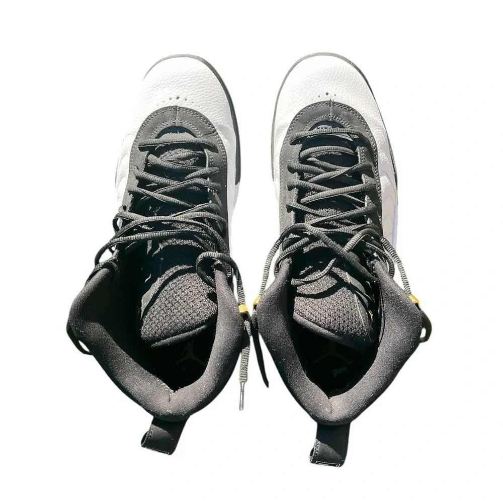 Men’s Black Gold & White Jordan Jumpman Pro Taxi High-Top size 12